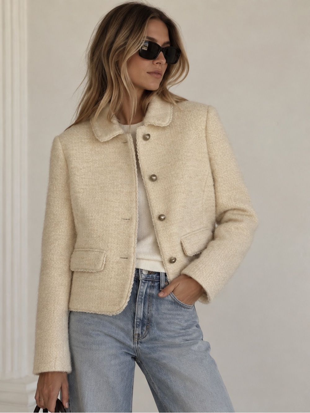 Paul and Joe wool mohair blend blazer jacket